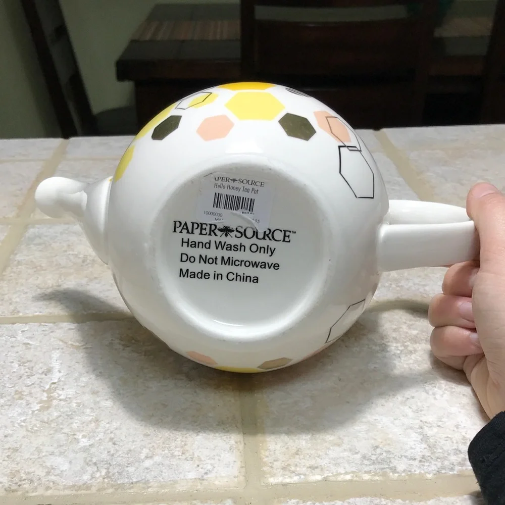 Paper Source Honeycomb porcelain teapot